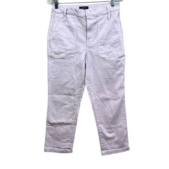 J. Crew Womens Straight Leg Crop Jeans High Rise 4 Pocket Lavender‎ Size 27 - Picture 1 of 6